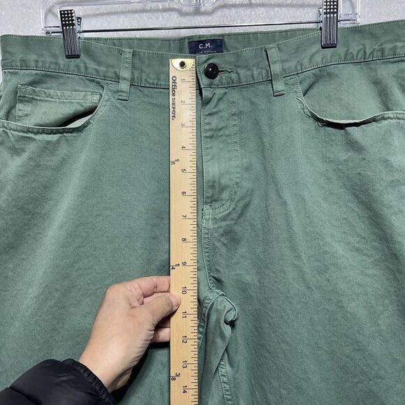 Club Monaco Jeans Mens Size 34x32 Green Straight Leg Cotton Pockets Denim Casual - Picture 7 of 12